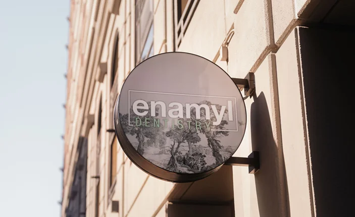 The Enamyl Dentistry sign in Ballston, Arlington