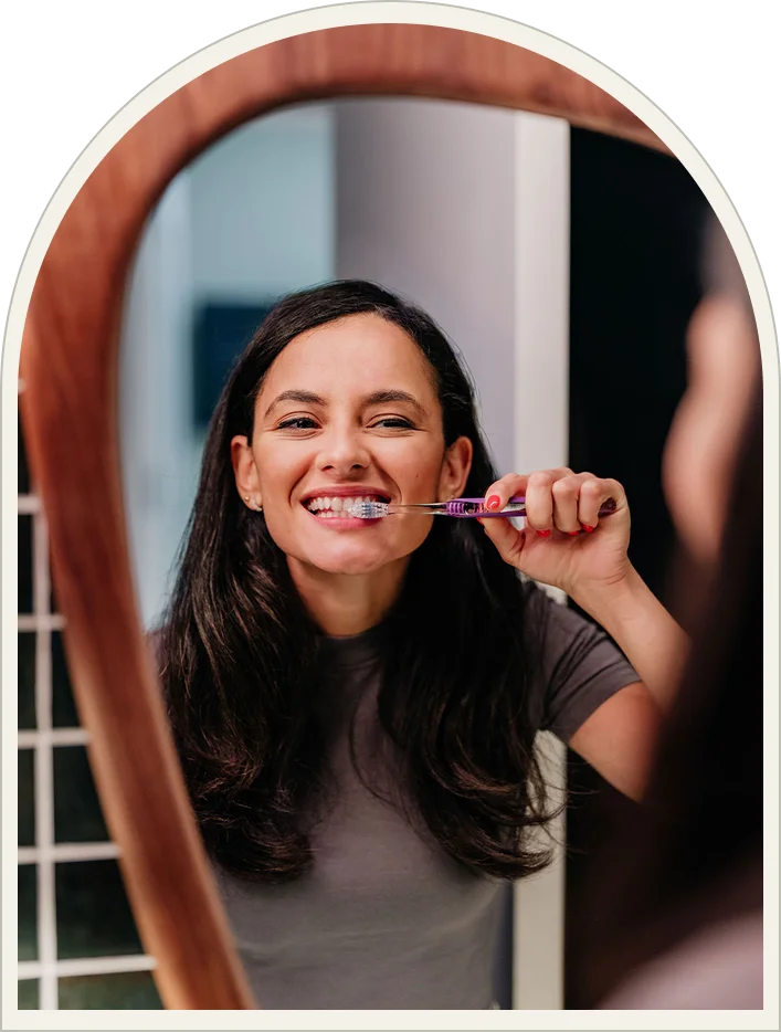 A patient with the Enamyl Dentistry team in Ballston, Arlington